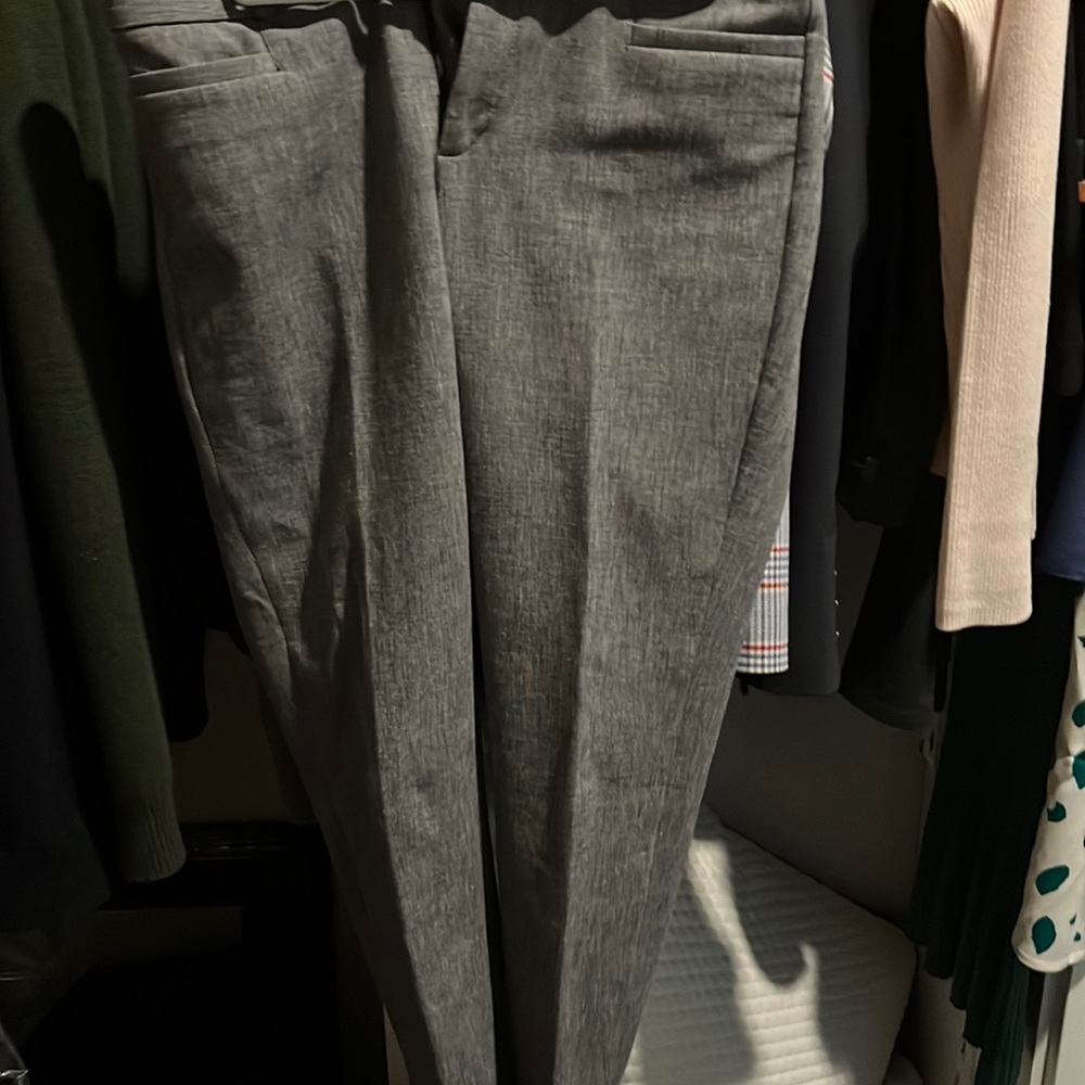 Gray cropped dress stretchy  pants